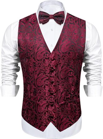 Шарф Paisley Rotes Paisey (S) червоно-чорний візерунок