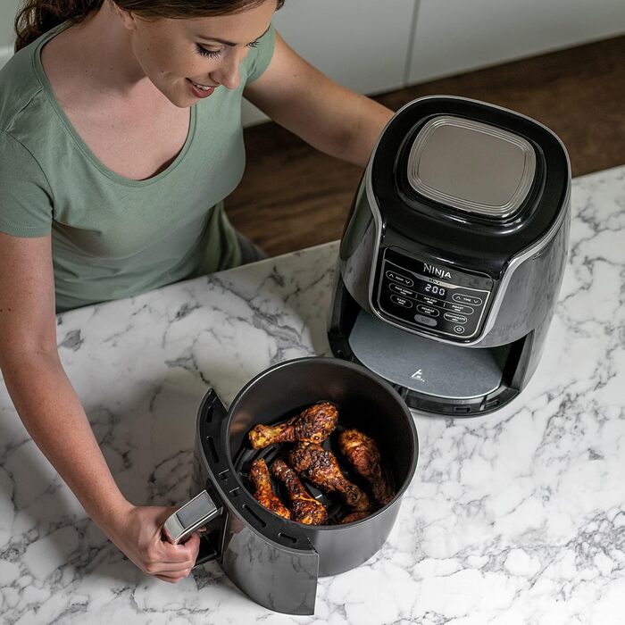 Фритюрниця повітряна Ninja Air Fryer MAX 5.2L, сіра та чорна, AF160EU, 6-в-1