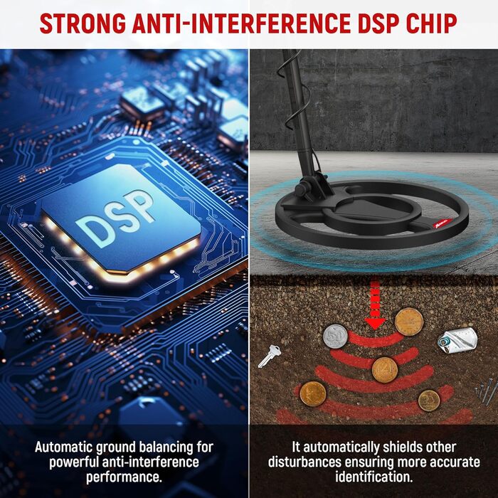 Металодетектор KAIWEETS 2025: 5 режимів, водонепроникний, для дорослих та дітей, з навушниками та лопаткою