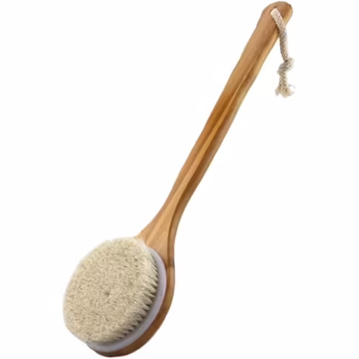 Rosshaar Large Body Brushes Women's Bamboo Bath Brushes with Long Handle Men's Bath Accessories