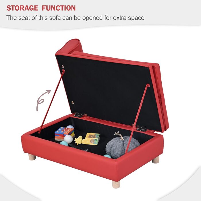 Софа для собак та котів Yoonnie Room з PU-шкіри з місцем для зберігання, дерев'яний каркас, подушки, ліжко для маленьких тварин, диван для цуценят та котів (Перловий білий)