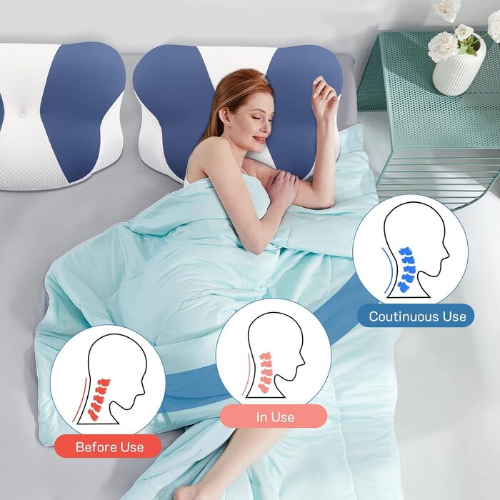 UrbanHomes Orthopedic Pillow, Anti-Snoring Pillow, Neck Support Pillow, Ergonomic Memory Foam Pillow for Side Sleepers, Back Sleepers & Stomach Sleepers neck pillow for men