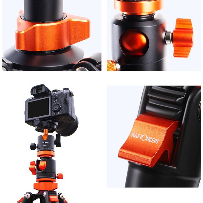 Штатив K&F Concept SA254T2, 190 см, чорний