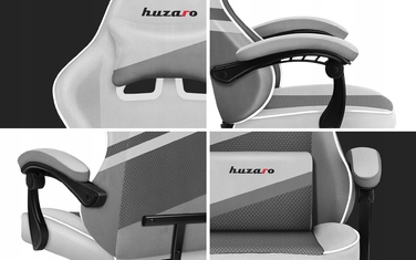 Ігрове крісло Huzaro Force 4.4, тканина, біле