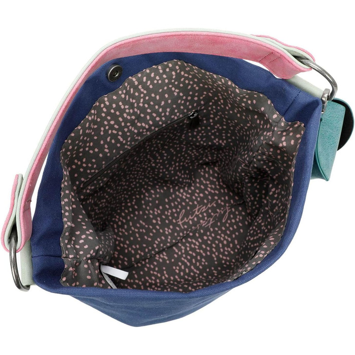 Сумка жіноча Fritzi Izzy Olga Canvas Hobo, веганська, з регульованим ременем, 37x27x17 см, багатокольорова (Navy)