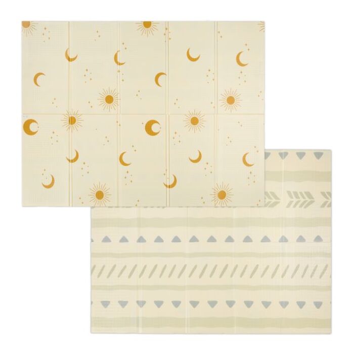 Relaxdays Foldable Play Mat Sun, Moon & Patterns