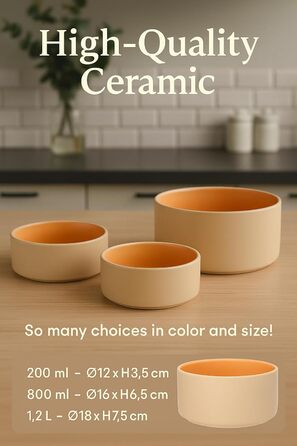 Миска для собак з кераміки, велика, 1.2л, антиковзаюча, бежево-зелена, Flamingo Anca, 1.2 л