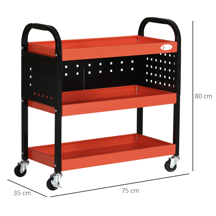 HOMCOM Workbench, 220 lbs load capacity, red, ideal for garage, stable & versatile