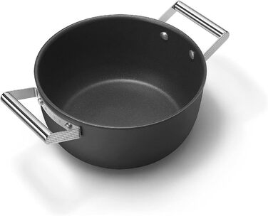 Електричний чайник Smeg KLF05CREU, 0.8 л, чорний: нержавійна сталь, захист від перегріву, індикатор рівня води, протиковзне дно, котушка для кабелю, 1400W
