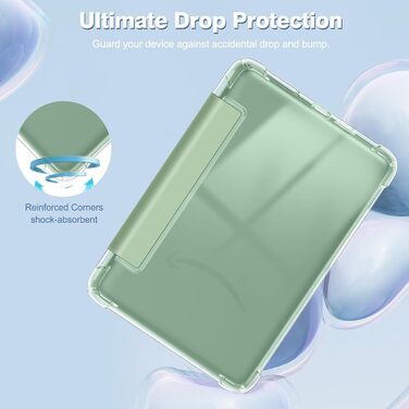 Чохол Fintie для Kindle 6 (11-го покоління) 2024/2022, прозорий, TPU, з авто-ввімкненням/вимкненням, для Kindle Basic 2024, колір агави