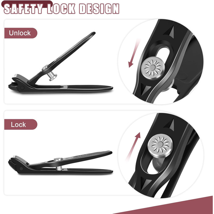 Кусачки для нігтів Nagel для літніх людей та чоловіків з товстими нігтями, професійні кусачки з широким отвором та похилою гострою бритвою, подарунок