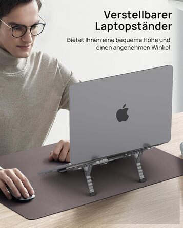 Підставка для ноутбука SODI, алюмінієва, регульована висота, з вентиляцією, для MacBook Pro/Air, HP, Sony, Dell, 10-16