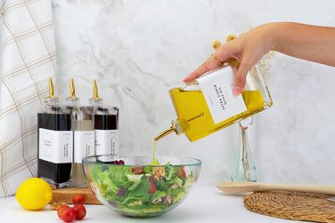 Molimoli Olive Oil Dispenser for Kitchen, Oil and Vinegar Dispenser Set, Glass Olive Oil Dispenser Bottle, Soy Sauce Dispenser, Coffee Syrup Bottles