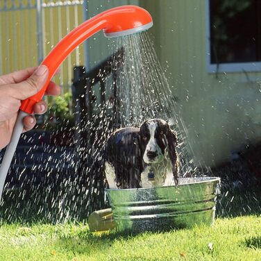 Portable Outdoor Shower Head, Shower Pump, Detachable USB Rechargeable Batteries, Pumps Water from Bucket, for Camping, Hiking, Pet Cleaning, Pet Shower, Car Washing