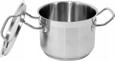 Високий каструля Yato з кришкою, нержавіюча сталь, 16x12 см, 2,4 л, YG-00001
