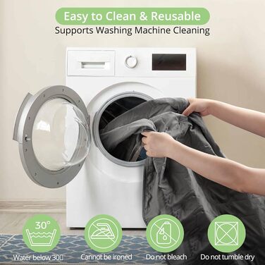 Водонепроникний килимок для собак, килимок для котів, неслизький, міцний, для захисту дивану, ліжка, автокрісла, можна прати в пральній машині (172 x 208 см, темно-сірий)