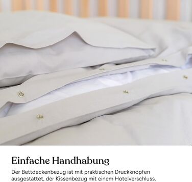 Набір постільної білизни Ehrenkind® з мусліну | 100% органічна бавовна | Standard 100 by Oeko-TEX | 100x135cm + 40x60cm, джинсовий колір