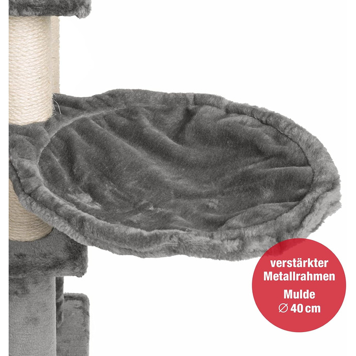 Дім для кота JAMAXX Premium XXL з когтеточкою, 165 см, сірий