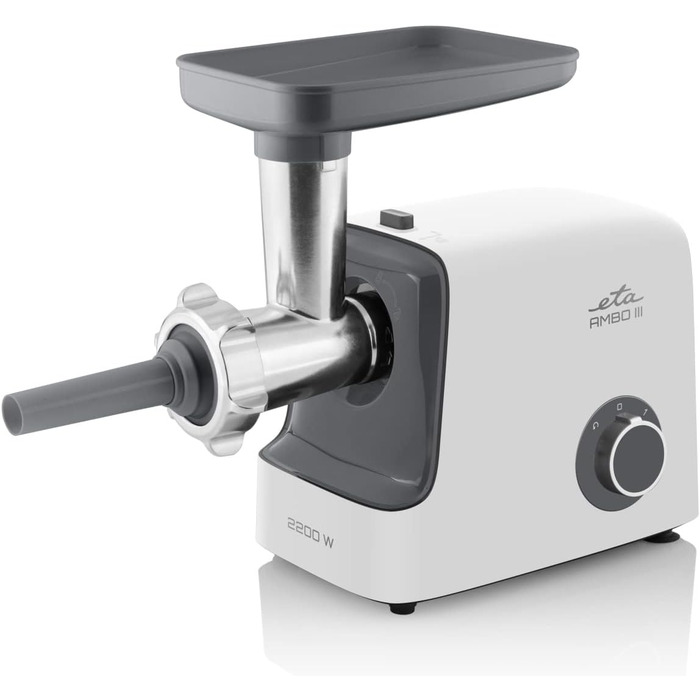 М'ясорубка електрична Ambo 3I 2200 Вт: подрібнення м'яса, приготування ковбас, нарізка овочів, насадка для кеббе