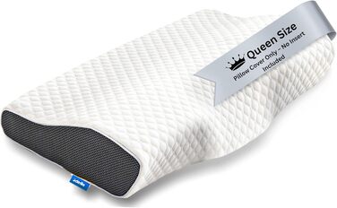 Подушка для шиї та голови Derila з Memory Foam Original. Ергономічна подушка для сну на боці, спині та животі (Queen, 1 шт.)