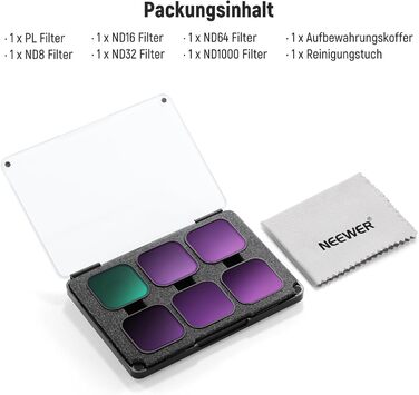 Фільтри NEEWER CPL ND для GoPro Hero 13 12 11 10 9: комплект 6 шт. (CPL, ND8, ND16, ND32, ND64, ND1000)