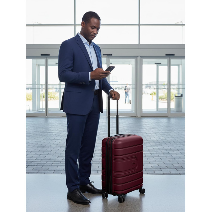 Набір валіз REDOLZ Essentials 11 (3 шт.) темно-синій 56 см + Koffer S (55 см, розширюваний)