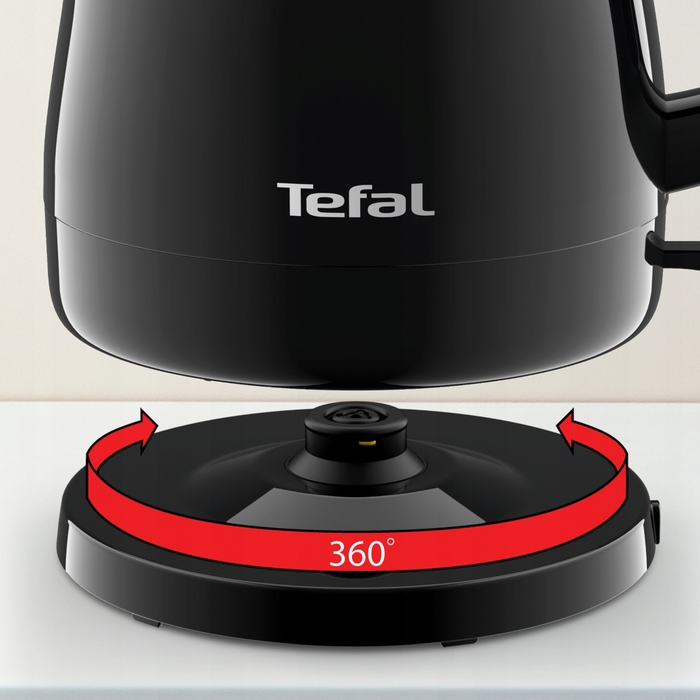 Електричний чайник Tefal KO153810, 2400 Вт, 0,8 л, чорний