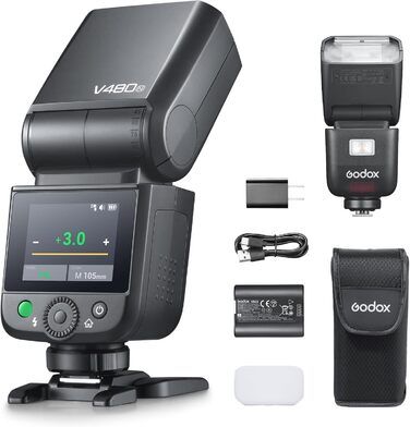 Спалах для камери Godox V480N TTL з сенсорним екраном, GN50, HSS 1/8000s, для Fujifilm