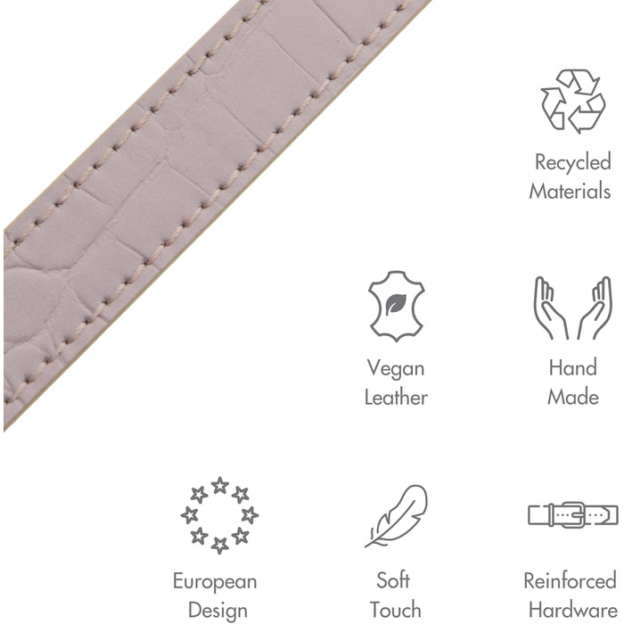 Нашийник для собак Nina Woof Milan з веганської шкіри, м'який, регульований, з крокодиловим тисненням, фіолетовий, розмір M, обхват шиї 38–48 см