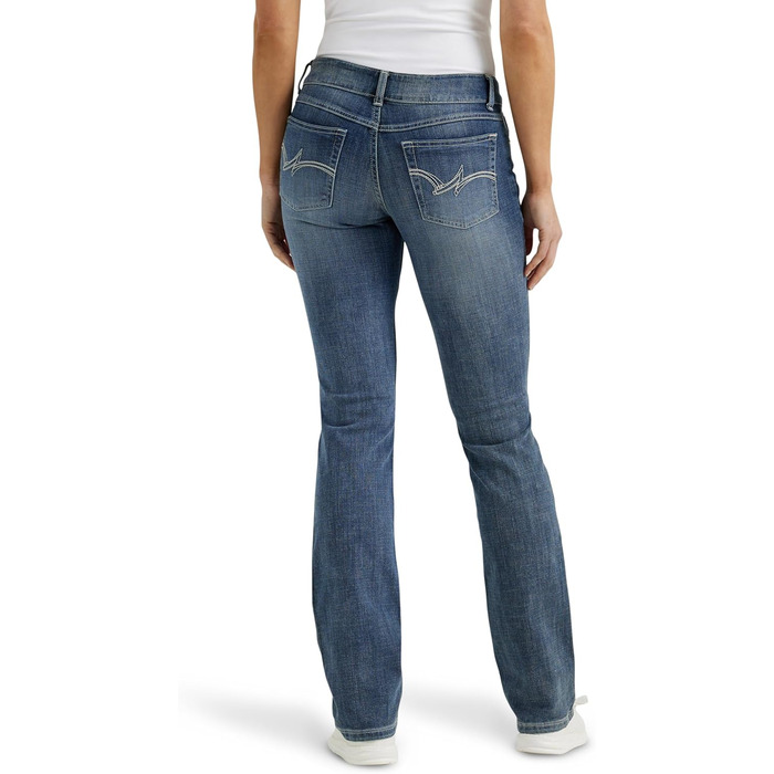 Жіночі джинси Wrangler Western з еластичним поясом та прямими штанинами 7x34, темно-синій колір