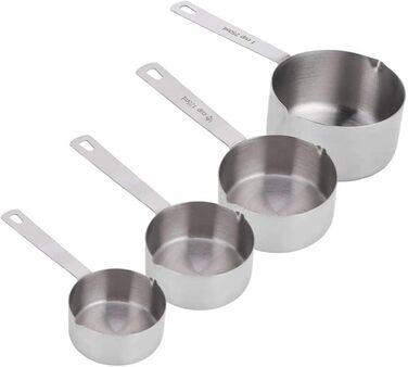 Stainless steel measuring spoon for baking, measuring cup, scoop with scale, kitchen supplies, tableware, utensils (measuring weight: 60 ml) (one color, 60 ml)