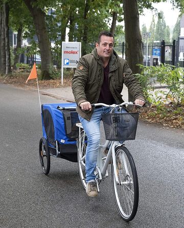 Fahrrad-Anhänger для собак Sena: зручний вагончик для перевезення тварин до 26 кг, 75x52x65 см