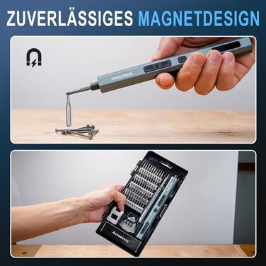 Електричний прецизійний викрутковий набір HYCHIKA 62-в-1 для ремонту електроніки: телефонів, планшетів, Xbox, камер, годинників