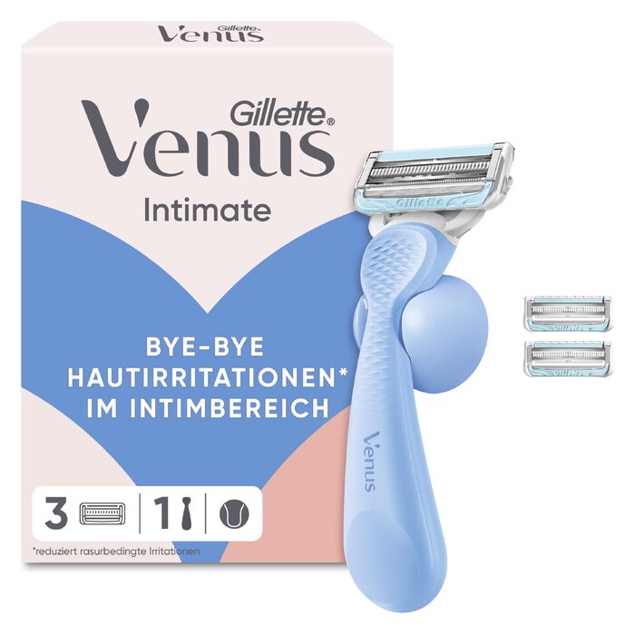 Жіноча бритва для інтимних зон Gillette Venus Intimate, світло-блакитна