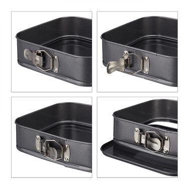 Relaxdays 7-Piece Square Springform Set