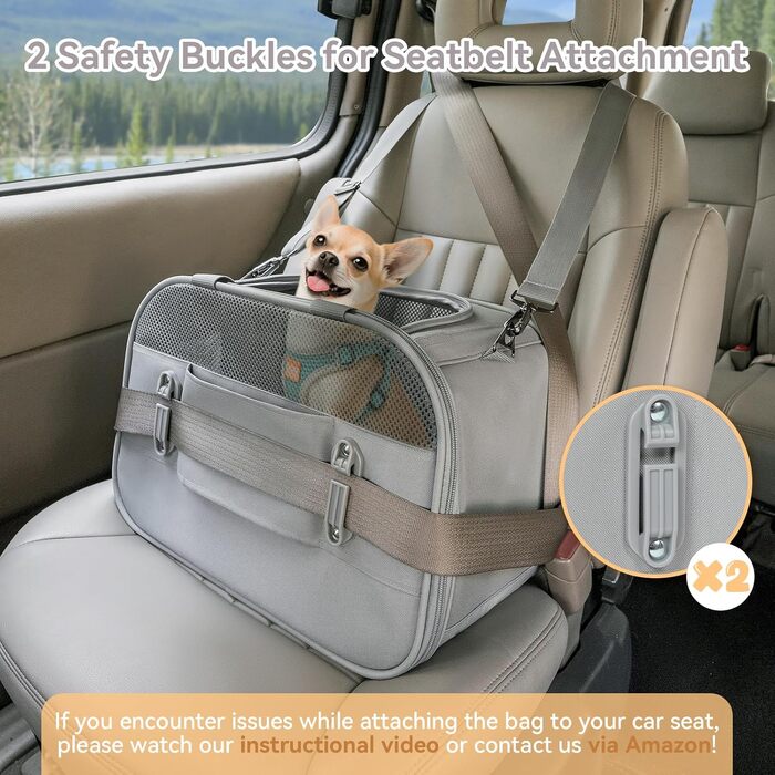 Транспортний бокс для тварин на 4 місця: коти, собаки. Підходить для авіаперельотів та авто. Легкий, з надійними застібками та сіткою. Сірий.