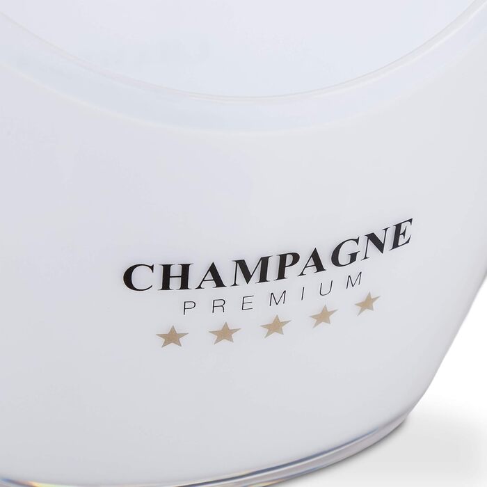 Relaxdays Champagne Cooler - 6L Premium Ice Bucket - White Drink Chiller for Parties