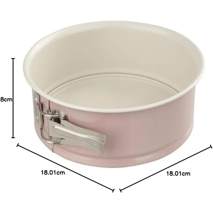 Форма для випікання Dr. Oetker Ø 20 см з плоскою основою, кругла, з антипригарним покриттям (рожевий/кремовий), 1 шт.