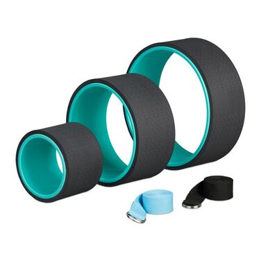 Relaxdays Yoga Set of 3 with 2 Yoga Straps