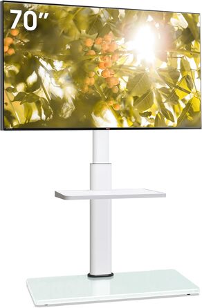 AOKCOS TV Stand - Adjustable Height, Swivel & Tilt Floor Stand for 32-70 inch TVs (up to 40kg, VESA 400x400mm)