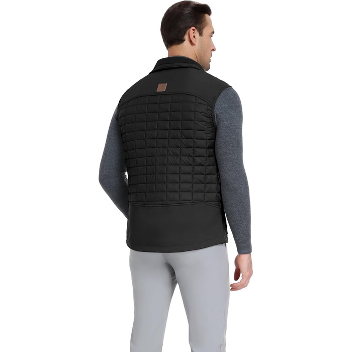 Little Donkey Andy Легка пухова жилетка для чоловіків, тепла безрукавка, outdoor-куртка для хайкінгу, подорожей, бігу, чорний, XL