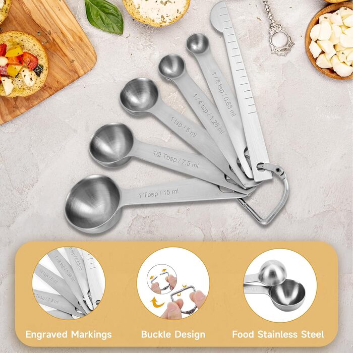 Набір мірних склянок та ложок Hausprofi з лінійкою, набір 11 предметів