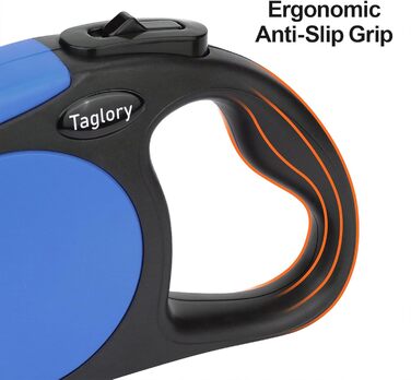 Витяжна повідка для собак середніх та великих порід до 45 кг Taglory, 5 м, блакитний