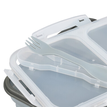 Relaxdays Foldable Lunchbox with 2 Compartments