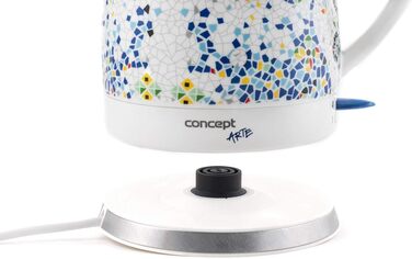 Електричний чайник Concept RK2391, 1.7 л, білий з візерунком