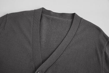 Чоловічий кардиган Runcati з в'язаного полотна, без коміра, сірий, XL