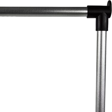 Home Vida Clothes Rack, Single Clothes Rod, Adjustable, (Silver)