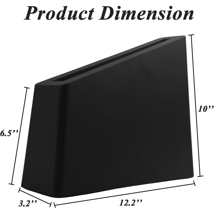Magnetic knife block, black wooden holder, knife display holder, magnetic stand with strong improved magnets, knife strips
