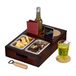 Relaxdays Couchbar with Snack Bowls