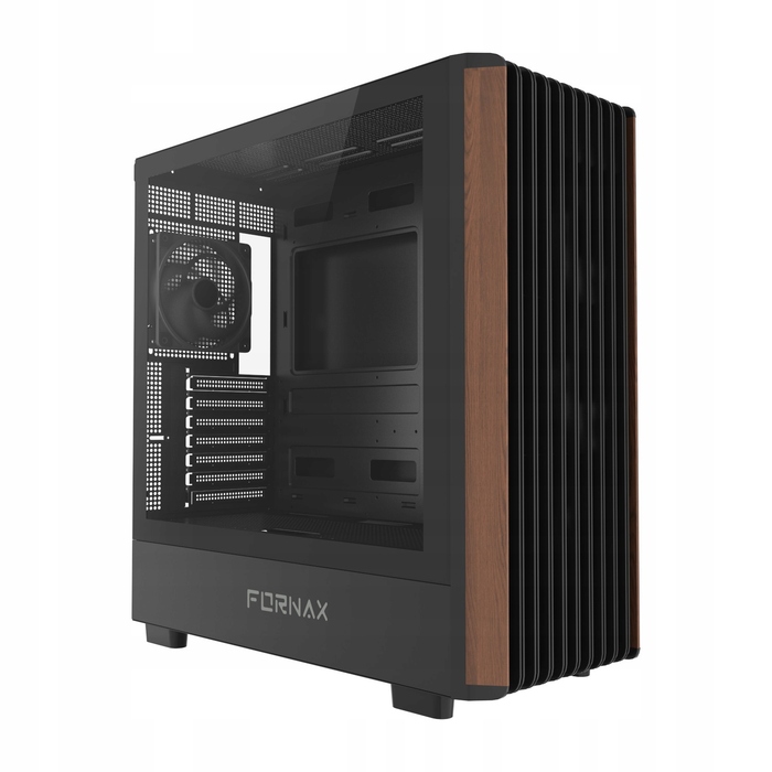 Корпус Gembird Fornax WOOD Midi Tower, чорний